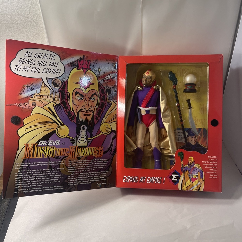 Dr. Evil as MING THE MERCILESS 1998 Playing Mantis Villain Series 12" Figure New